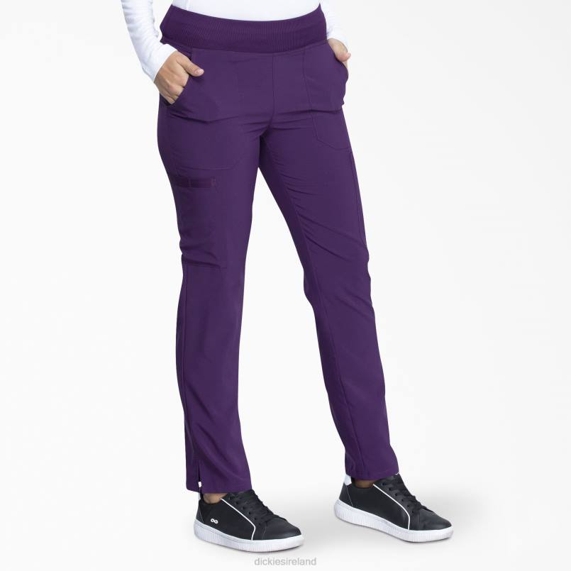 Dickies Women EDS Essentials Tapered Leg Cargo Scrub Pants Purple Eggplant (EGG) N80J2496 Apparel