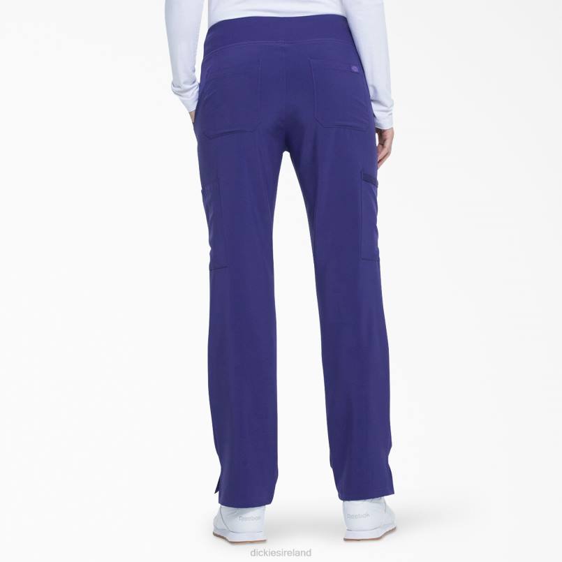 Dickies Women EDS Essentials Tapered Leg Cargo Scrub Pants Purple Grape (GP) N80J2499 Apparel