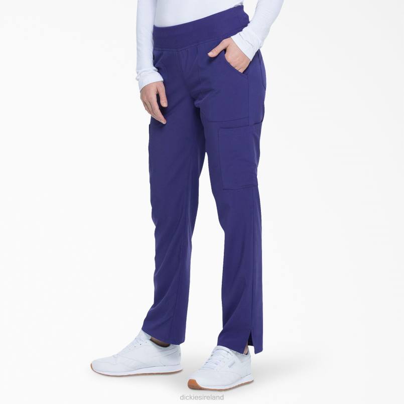 Dickies Women EDS Essentials Tapered Leg Cargo Scrub Pants Purple Grape (GP) N80J2499 Apparel