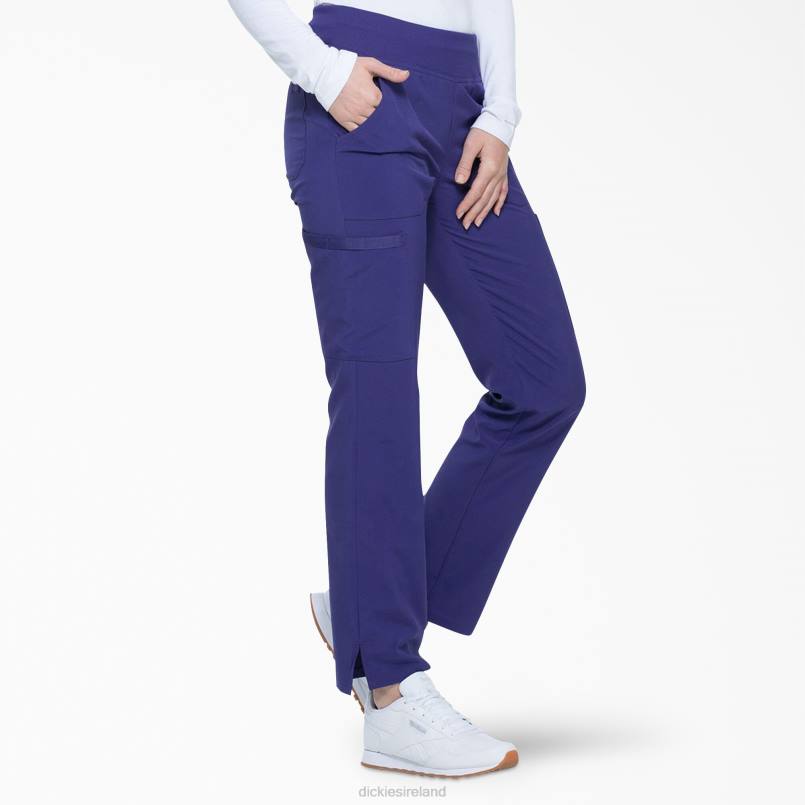 Dickies Women EDS Essentials Tapered Leg Cargo Scrub Pants Purple Grape (GP) N80J2499 Apparel