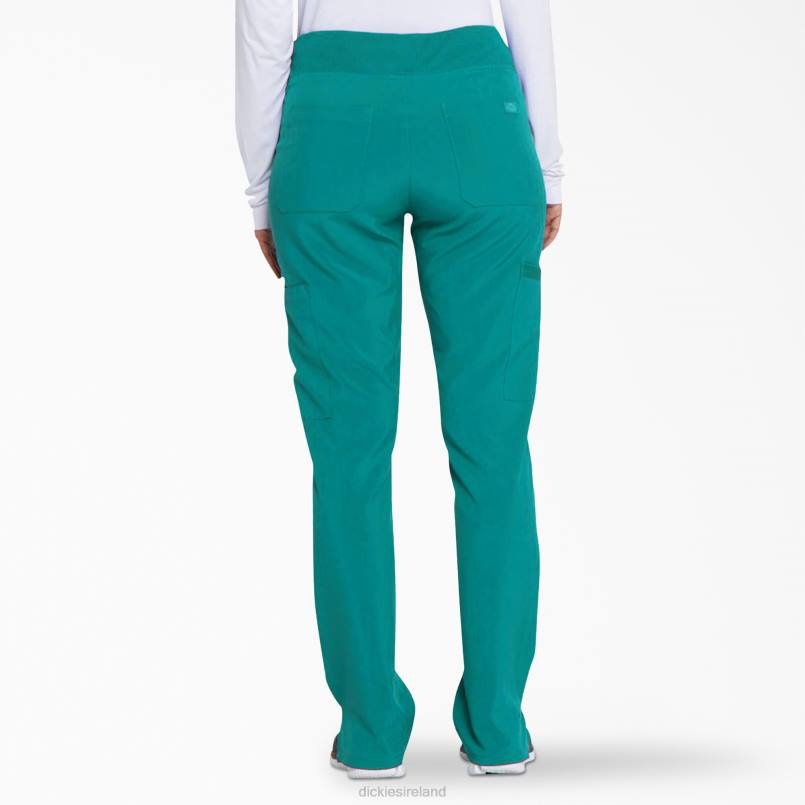Dickies Women EDS Essentials Tapered Leg Cargo Scrub Pants Teal (DTL) N80J2493 Apparel