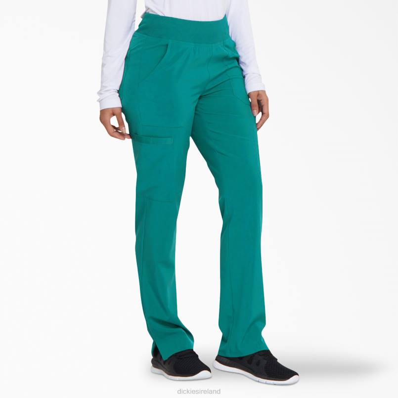 Dickies Women EDS Essentials Tapered Leg Cargo Scrub Pants Teal (DTL) N80J2493 Apparel