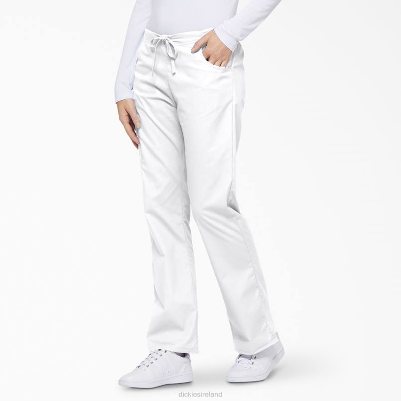 Dickies Women EDS Signature Flare Leg Cargo Scrub Pants White (DWH) N80J2523 Apparel