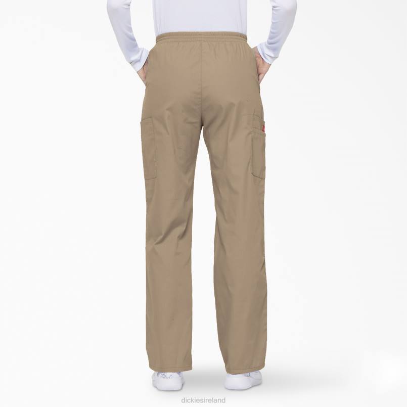 Dickies Women EDS Signature Tapered Leg Cargo Scrub Pants Khaki (KHA) N80J2395 Apparel