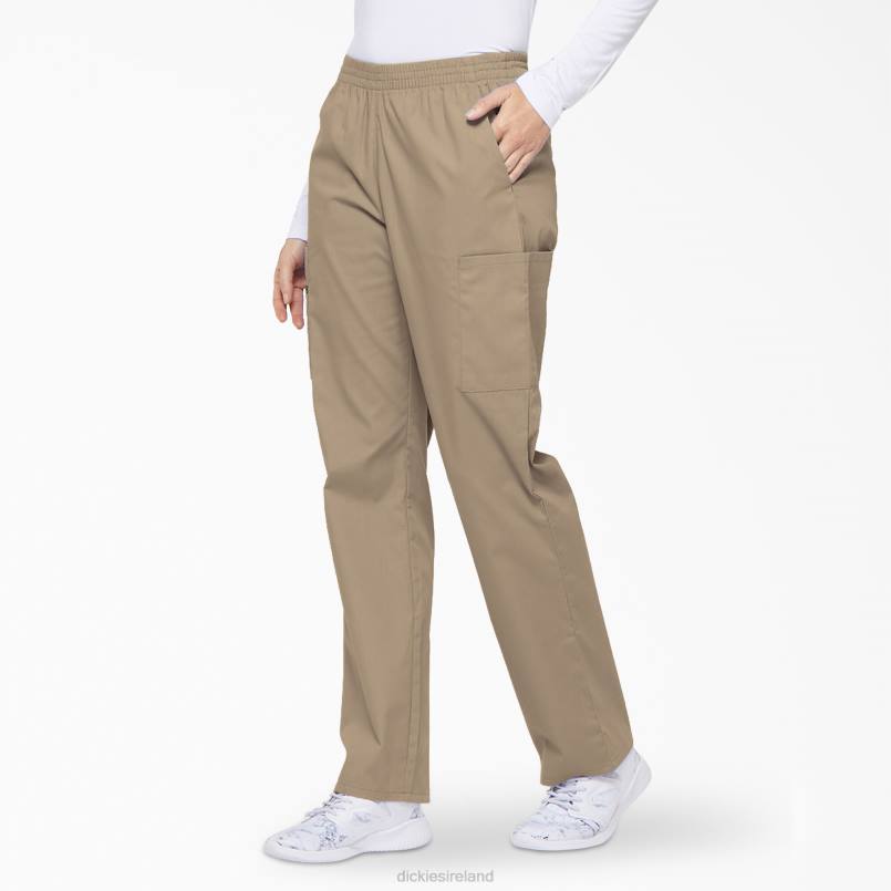 Dickies Women EDS Signature Tapered Leg Cargo Scrub Pants Khaki (KHA) N80J2395 Apparel