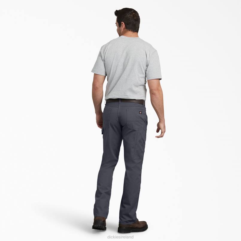 Dickies Men Regular Fit Ripstop Carpenter Pants Rinsed Diesel Gray (RYG) N80J217 Apparel