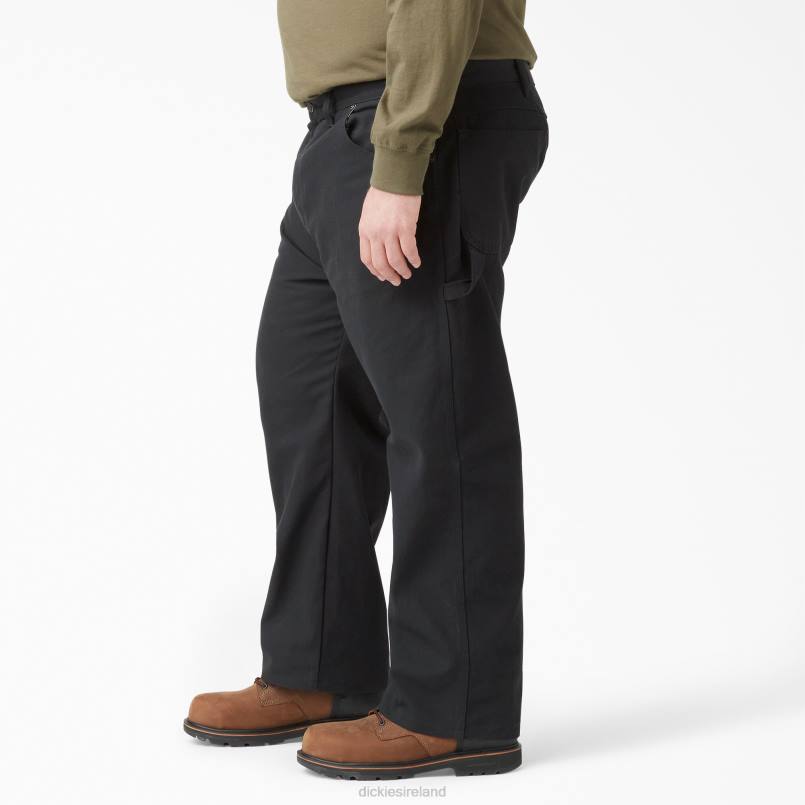 Dickies Men Relaxed Fit Heavyweight Duck Carpenter Pants Rinsed Black (RBK) N80J85 Apparel