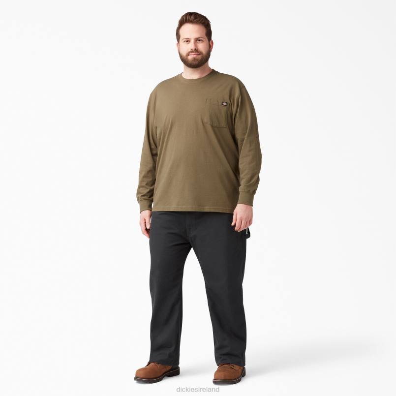 Dickies Men Relaxed Fit Heavyweight Duck Carpenter Pants Rinsed Black (RBK) N80J85 Apparel