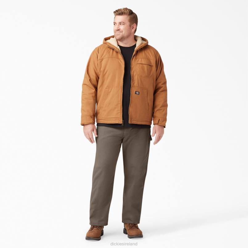 Dickies Men Relaxed Fit Heavyweight Duck Carpenter Pants Rinsed Mushroom (RMR1) N80J88 Apparel