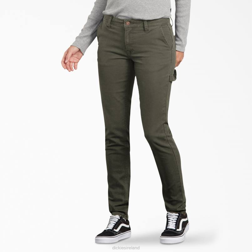 Dickies Women Duck Slim Fit Carpenter Pants Regular N80J1823 Apparel