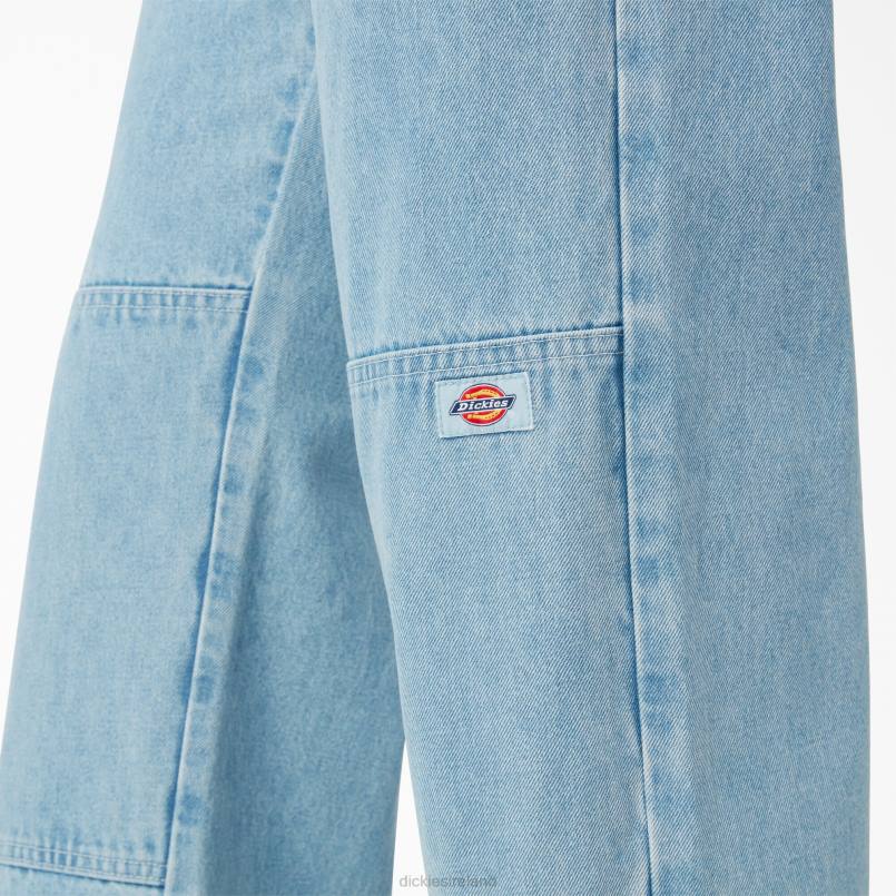 Dickies Men Loose Fit Double Knee Jeans Light Denim (LTD) N80J119 Apparel