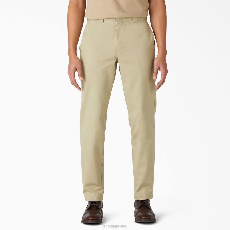 Dickies Men 1922 Twill Pants Rinsed Tan (RTN) N80J332 Apparel