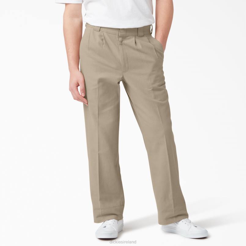 Dickies Men Chatom Pleated Pants Desert Sand (DS) N80J276 Apparel