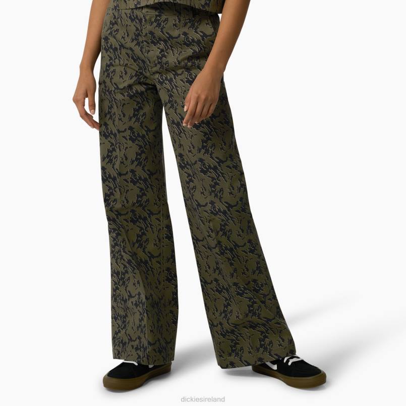 Dickies Women Drewsey Camo Wide Leg Pants Regular N80J1900 Apparel
