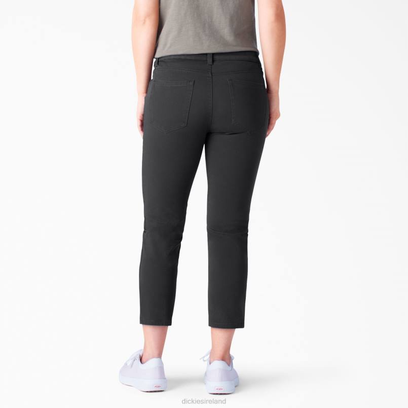 Dickies Women Perfect Shape Skinny Fit Capri Rinsed Black (RBKX) N80J1815 Apparel