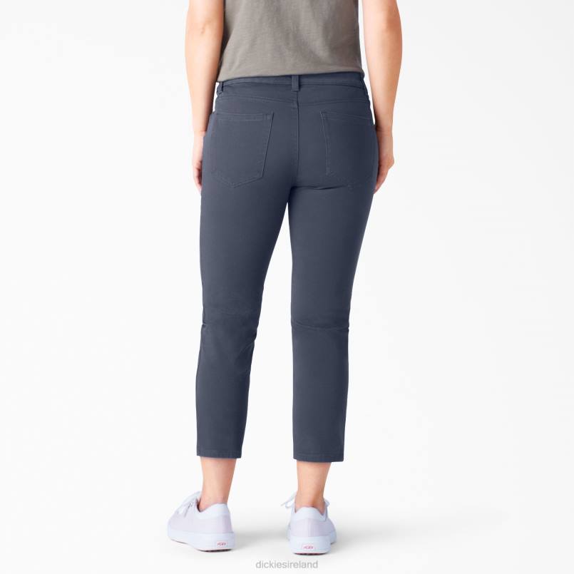 Dickies Women Perfect Shape Skinny Fit Capri Rinsed Navy (RNV) N80J1817 Apparel