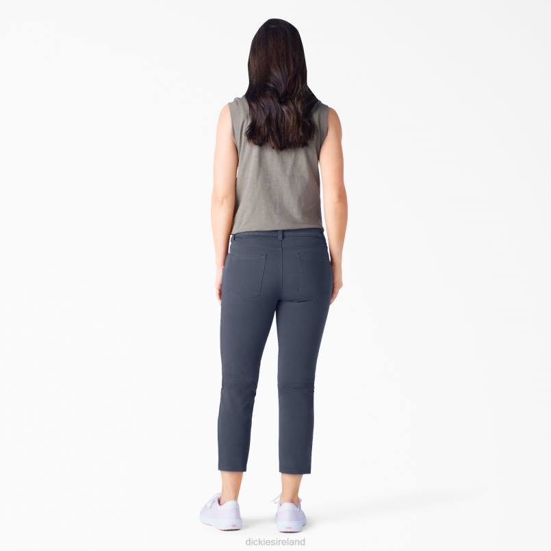 Dickies Women Perfect Shape Skinny Fit Capri Rinsed Navy (RNV) N80J1817 Apparel