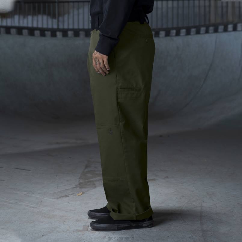 Dickies Men Ronnie Sandoval Double Knee Pants Olive Green/Black Color Block (OAC) N80J235 Apparel