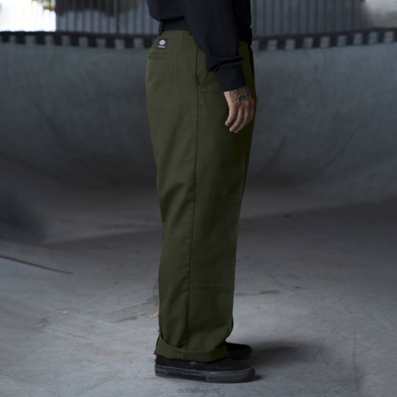 Dickies Men Ronnie Sandoval Double Knee Pants Olive Green/Black Color Block (OAC) N80J235 Apparel