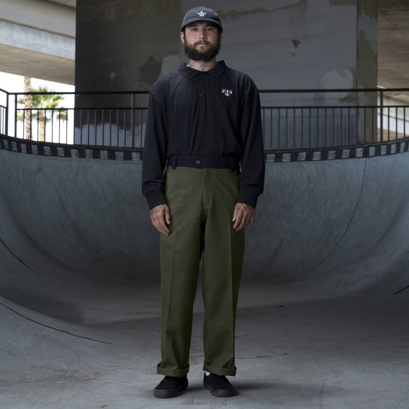 Dickies Men Ronnie Sandoval Double Knee Pants Olive Green/Black Color Block (OAC) N80J235 Apparel