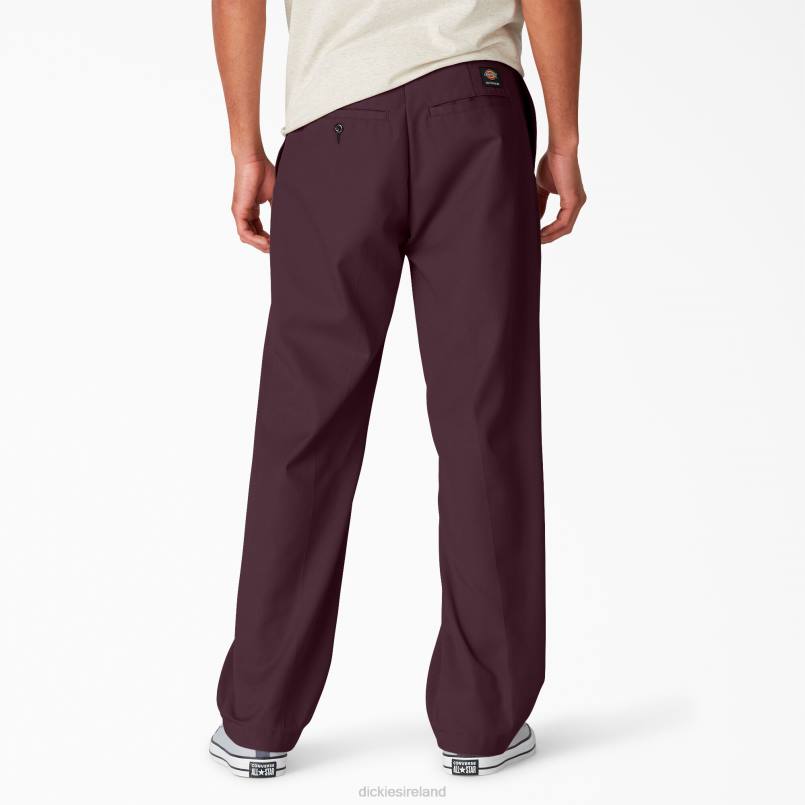 Dickies Men Skateboarding Regular Fit Twill Pants Maroon (MR) N80J60 Apparel