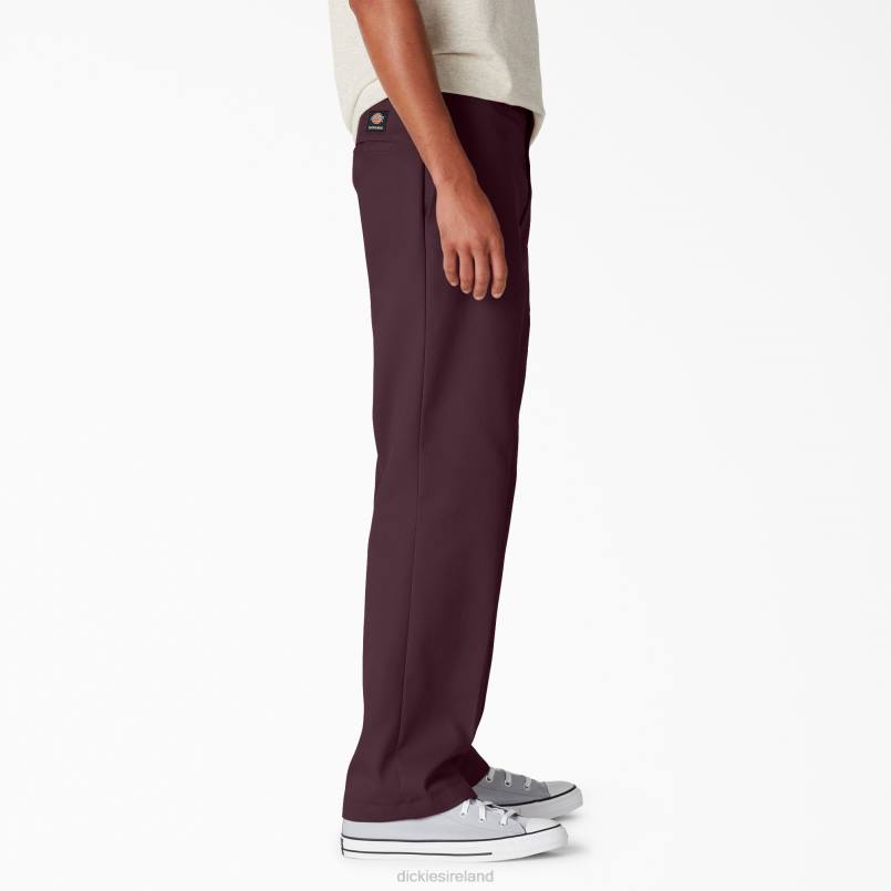 Dickies Men Skateboarding Regular Fit Twill Pants Maroon (MR) N80J60 Apparel