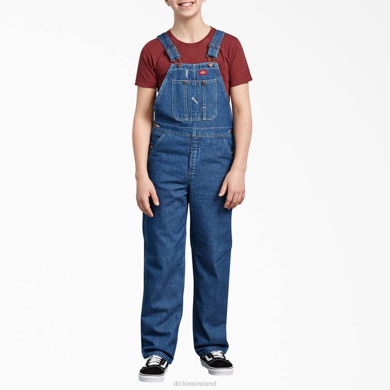 Dickies Kids Denim Bib Overalls Regular N80J2700 Apparel