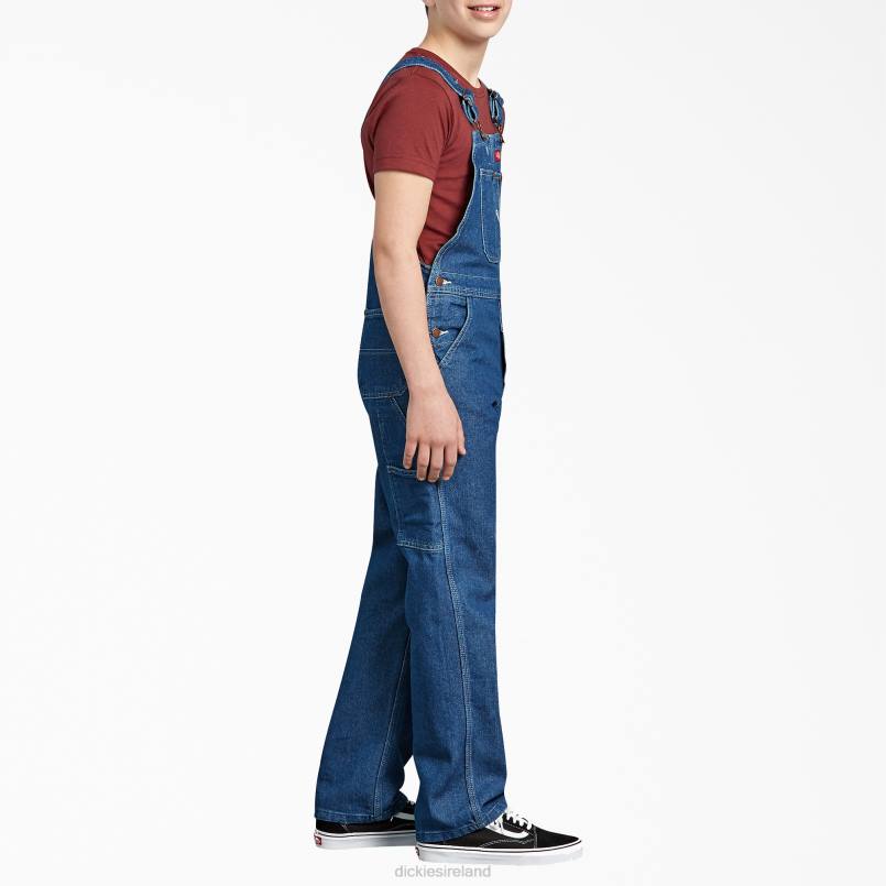 Dickies Kids Denim Bib Overalls Regular N80J2700 Apparel