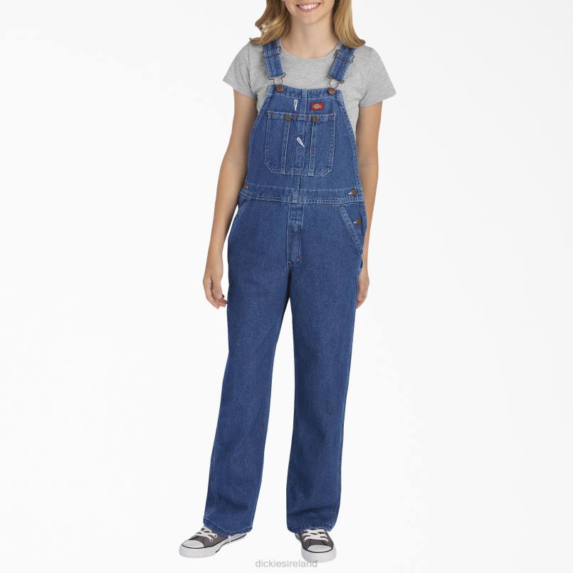 Dickies Kids Denim Bib Overalls Regular N80J2700 Apparel