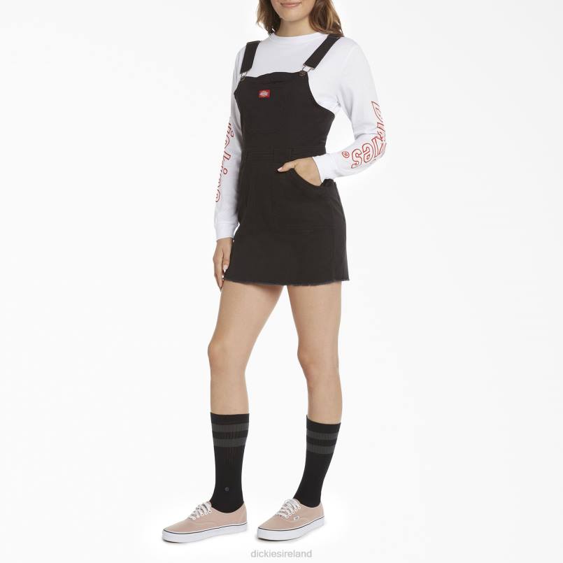 Dickies Kids Juniors' Overall Dress Black (BK) N80J1945 Apparel