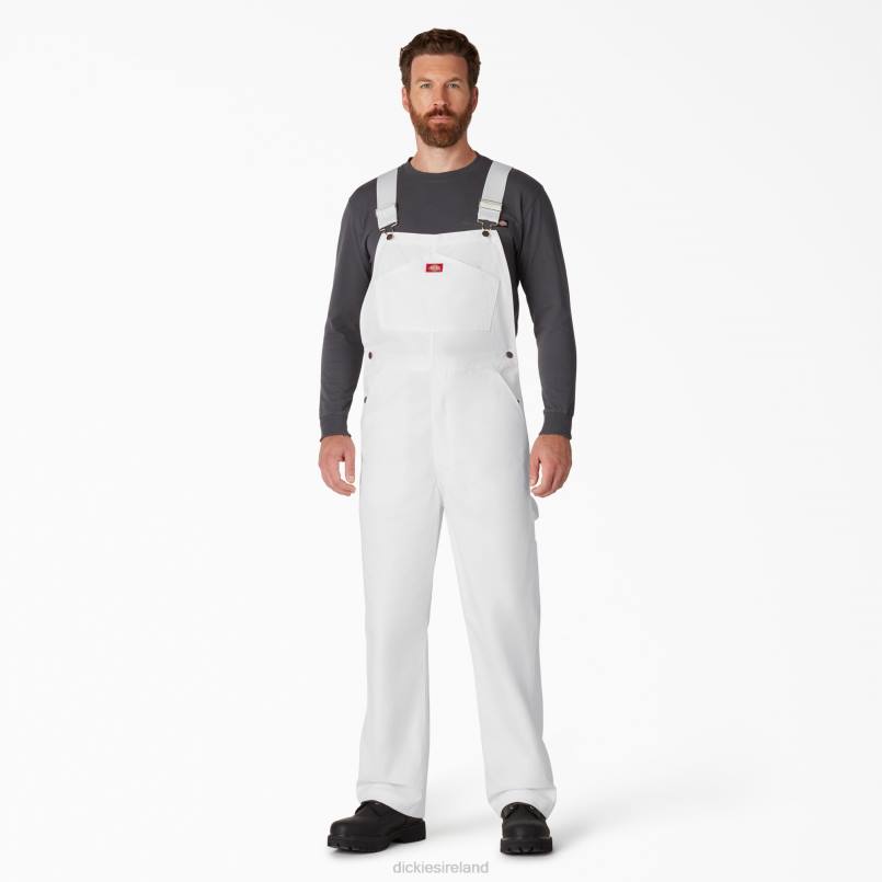 Dickies Men Painter's Bib Overalls White (WH) N80J183 Apparel
