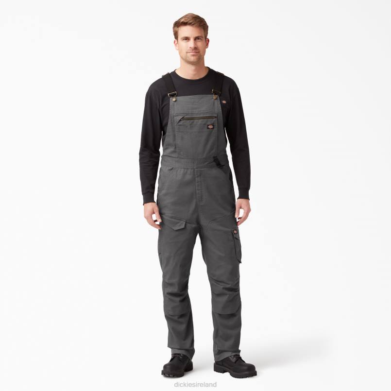 Dickies Men Temp-iQ 365 Tech Duck Bib Overalls Rinsed Slate (RSL) N80J1512 Apparel