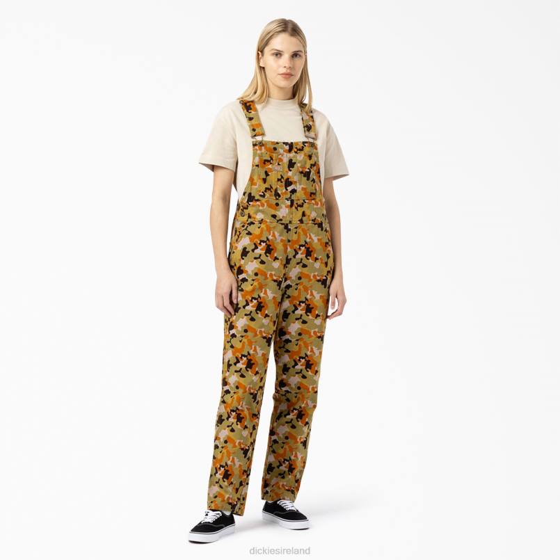 Dickies Women Artondale Duck Bib Overalls Camo (GRC) N80J1936 Apparel
