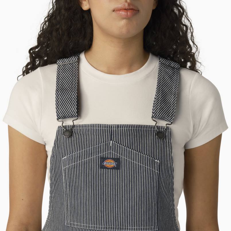 Dickies Women Hickory Stripe Bib Overall Dress Hickory Stripe (HS) N80J1919 Apparel