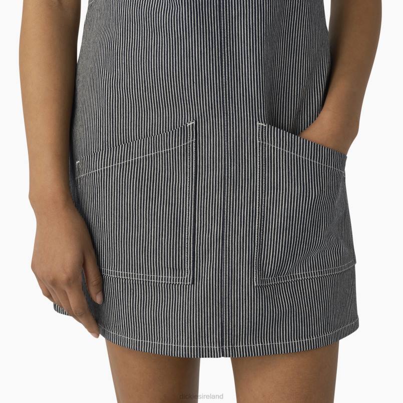 Dickies Women Hickory Stripe Bib Overall Dress Hickory Stripe (HS) N80J1919 Apparel