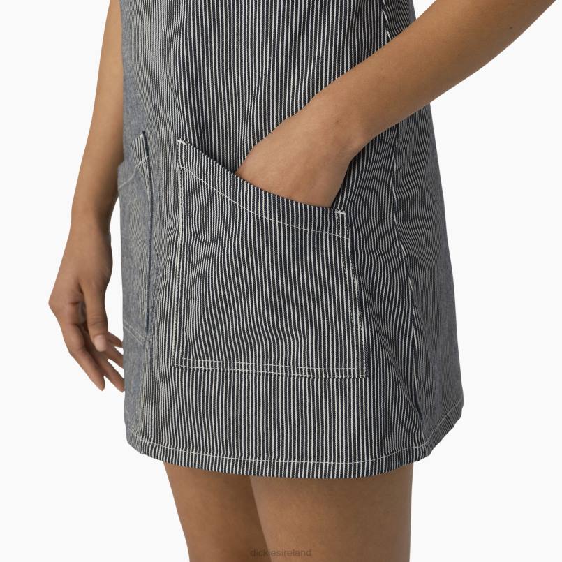 Dickies Women Hickory Stripe Bib Overall Dress Hickory Stripe (HS) N80J1919 Apparel