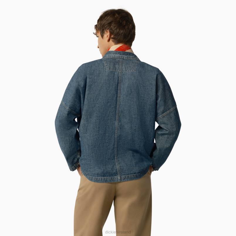 Dickies Men 1922 Drop Shoulder Shirt Jacket Stonewashed Indigo Blue (SNB) N80J977 Apparel
