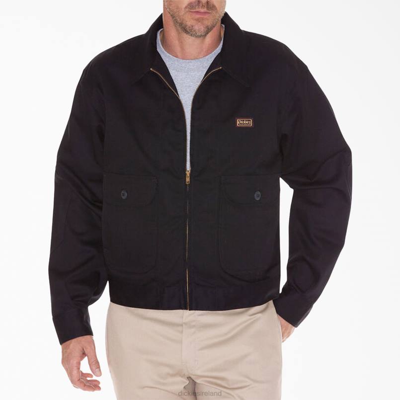 Dickies Men 1922 Truck Driver Jacket Black (BK) N80J1168 Apparel