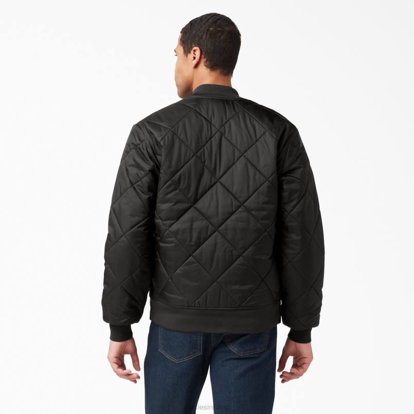 Dickies Men Diamond Quilted Jacket Black (BK) N80J1018 Apparel