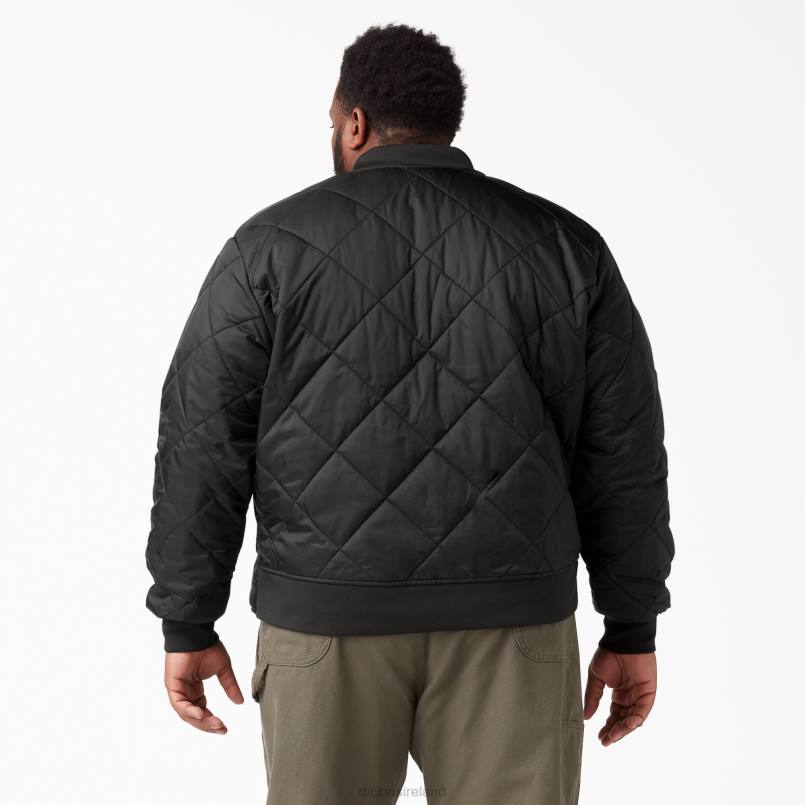 Dickies Men Diamond Quilted Jacket Black (BK) N80J1018 Apparel