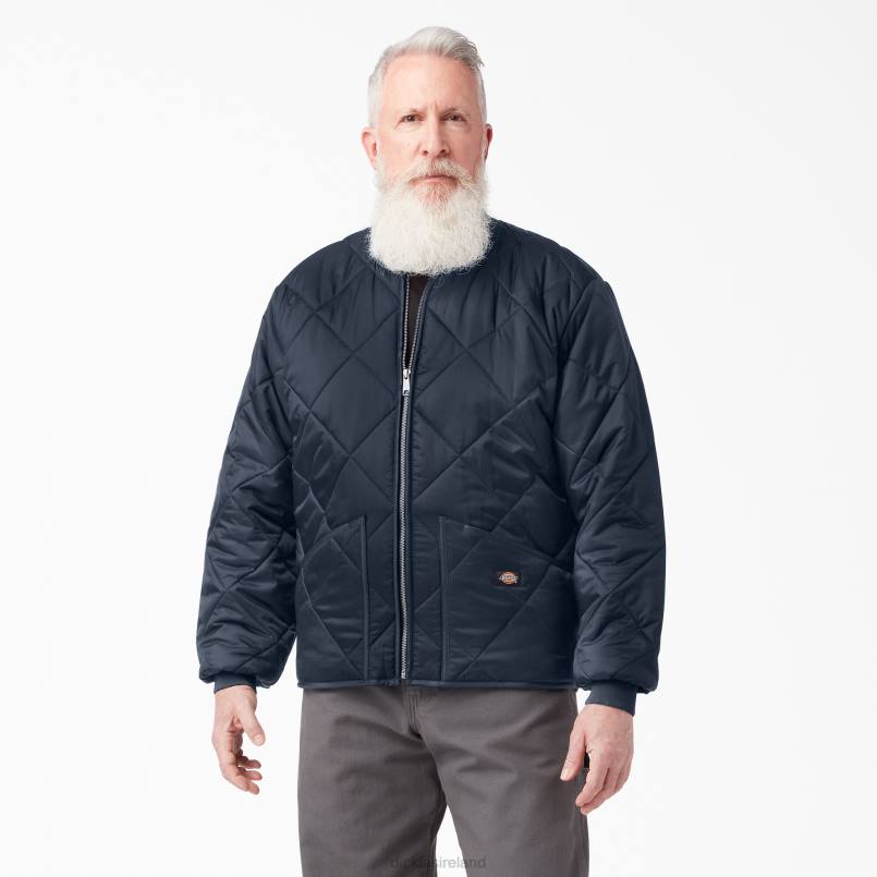 Dickies Men Diamond Quilted Jacket Dark Navy (DN) N80J1019 Apparel