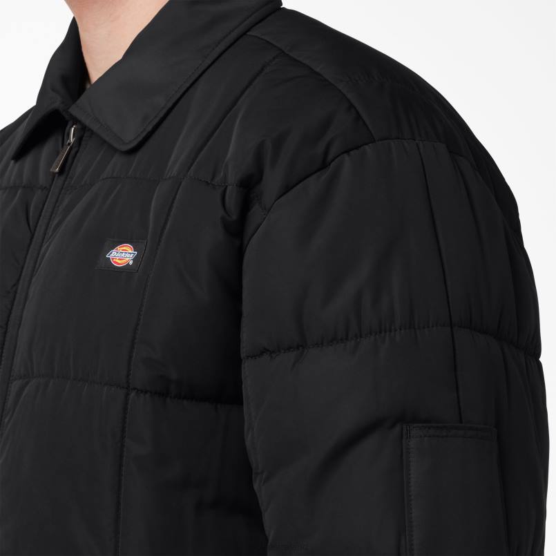 Dickies Men Eisenhower Puffer Jacket Black (BKX) N80J1068 Apparel