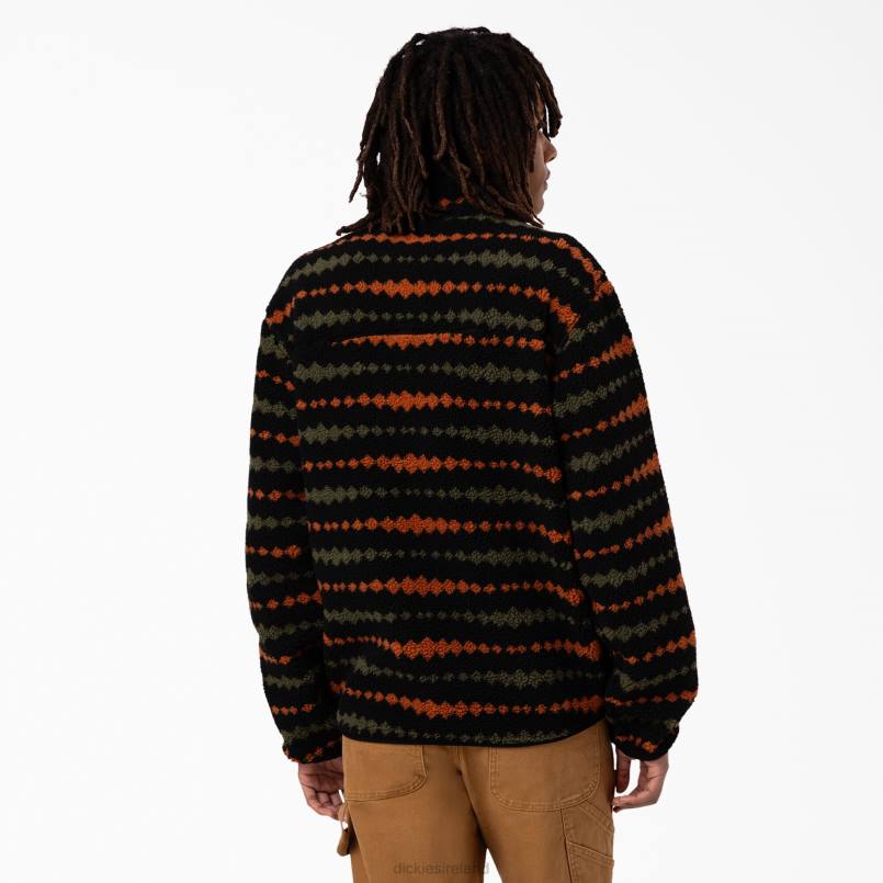 Dickies Men Falkville Fleece Jacket Black/Military Green (BMN) N80J1164 Apparel