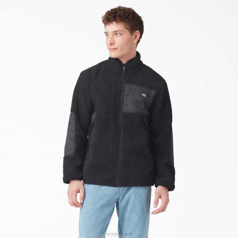 Dickies Men Red Chute Fleece Jacket Black (BKX) N80J1080 Apparel