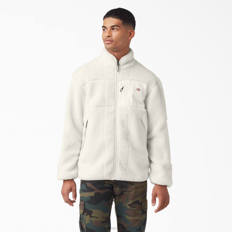 Dickies Men Red Chute Fleece Jacket Cloud (CL9) N80J1081 Apparel