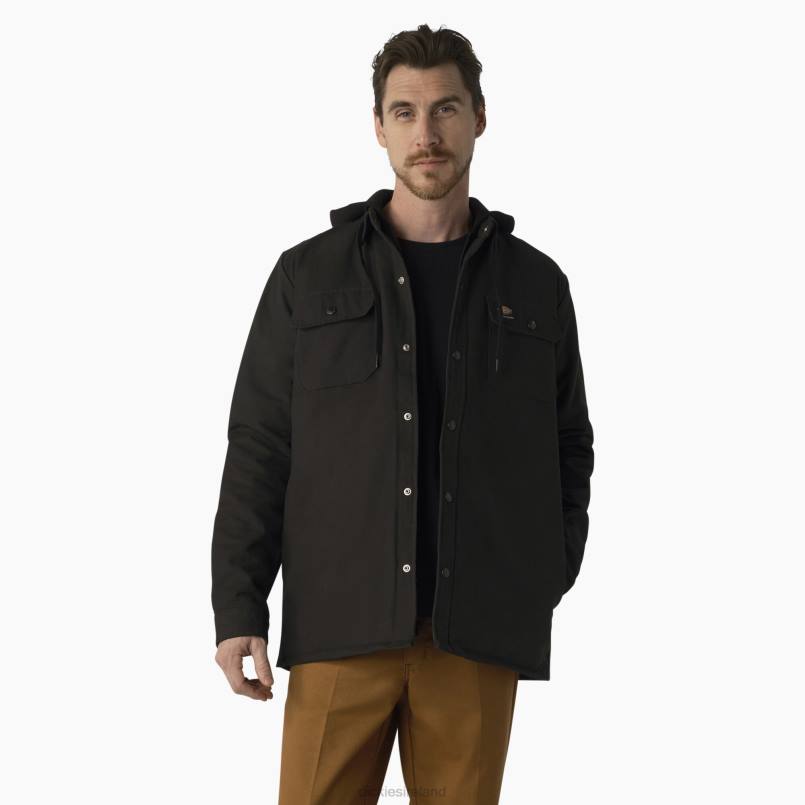 Dickies Men Skateboarding Duck Shirt Jacket Black (BK) N80J1026 Apparel