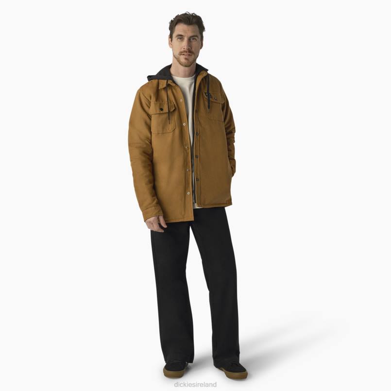 Dickies Men Skateboarding Duck Shirt Jacket Brown Duck (BD) N80J1025 Apparel