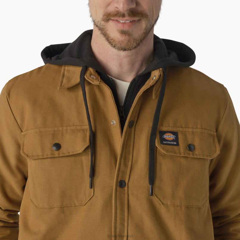 Dickies Men Skateboarding Duck Shirt Jacket Brown Duck (BD) N80J1025 Apparel