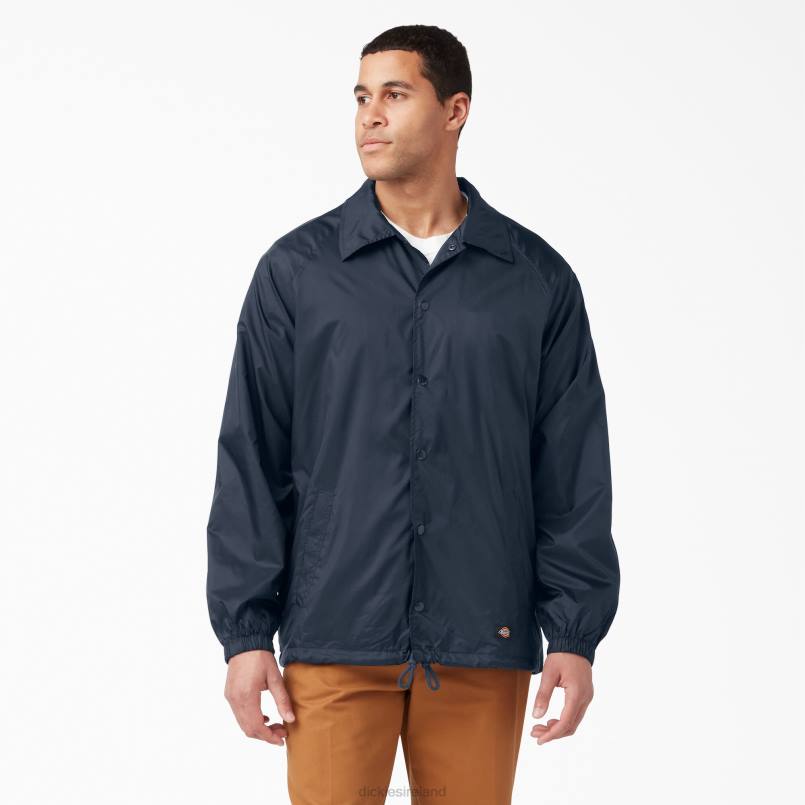 Dickies Men Snap Front Jacket Dark Navy (DN) N80J1031 Apparel