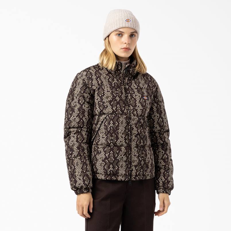 Dickies Women Camden Puffer Jacket Black (BK) N80J2333 Apparel